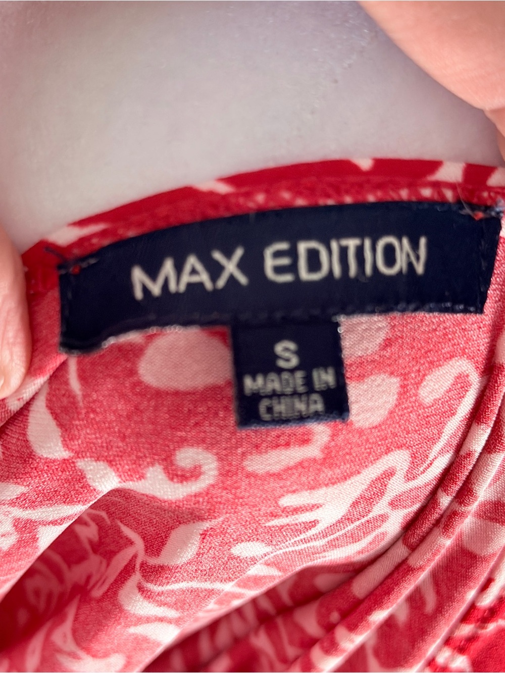Max Edition Red Floral Midi Dress with V-Neck - Picture 4 of 4